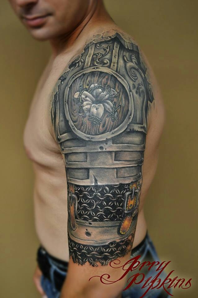 Celtic Armor Tattoos on Shoulder