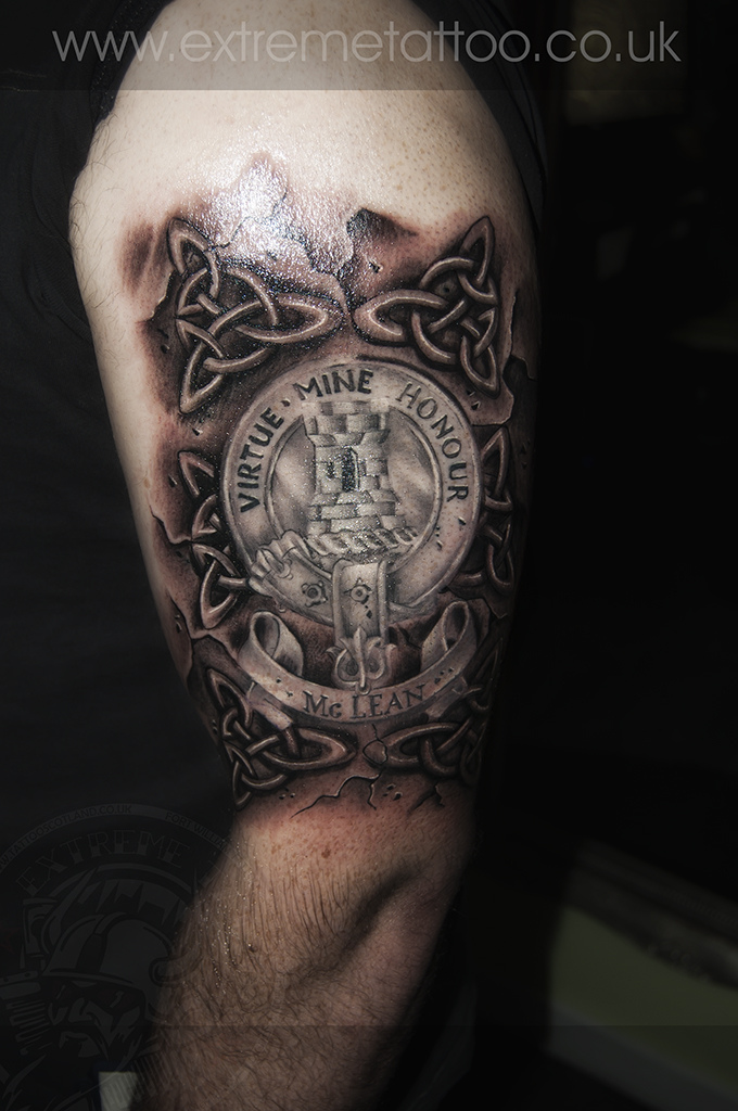 Celtic clan badge tattoo