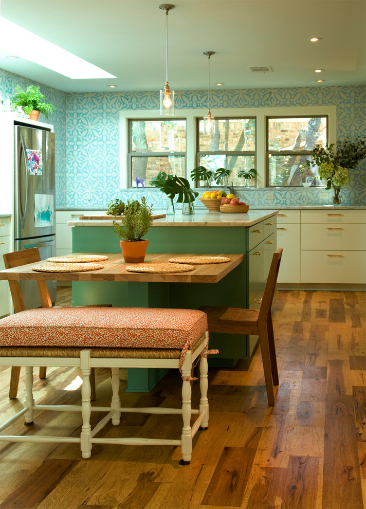 Charming-Encaustic-Tile-home-remodeling-Eclectic-Kitchen-Austin