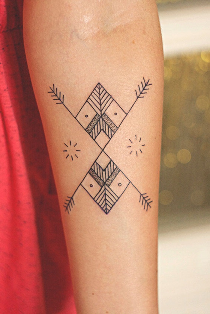 Clear and Simple Arm Tattoo Designs for Girls