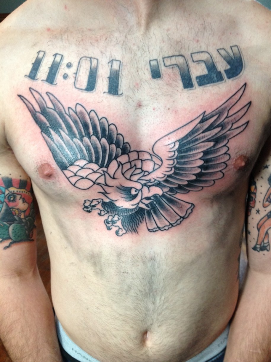 Cool Chest Tattoos For Men Eagle Black Misk