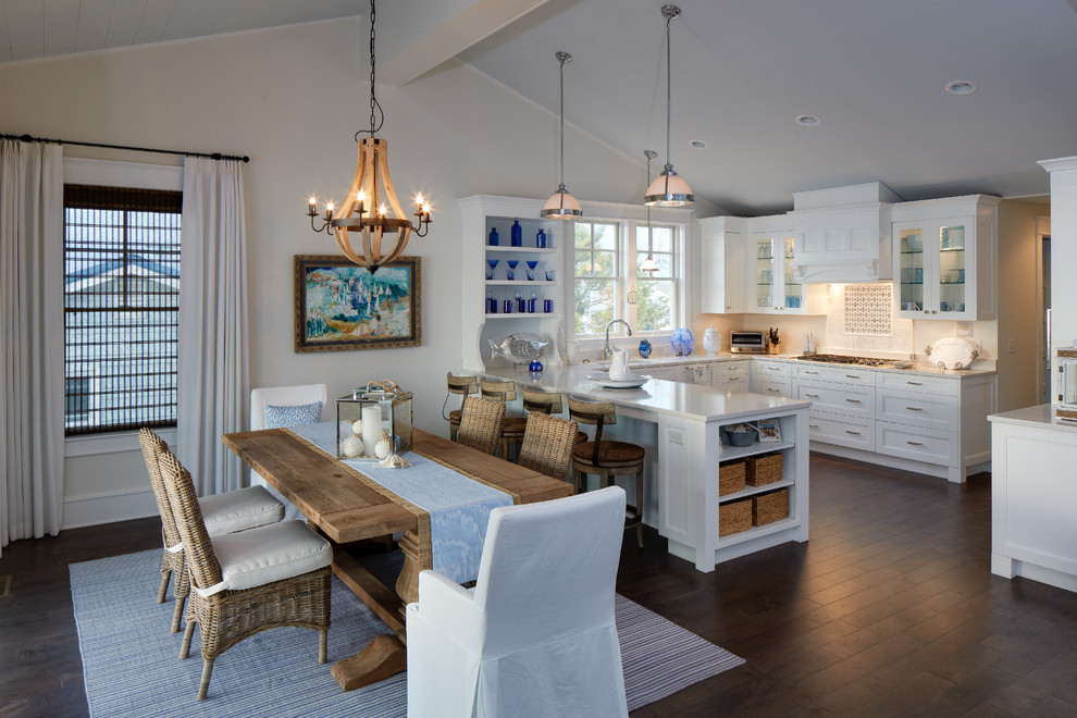 Decorative-Butcher-Block-Table-home-interior-design-Beach-Style-Dining-Room-Dc-Metro