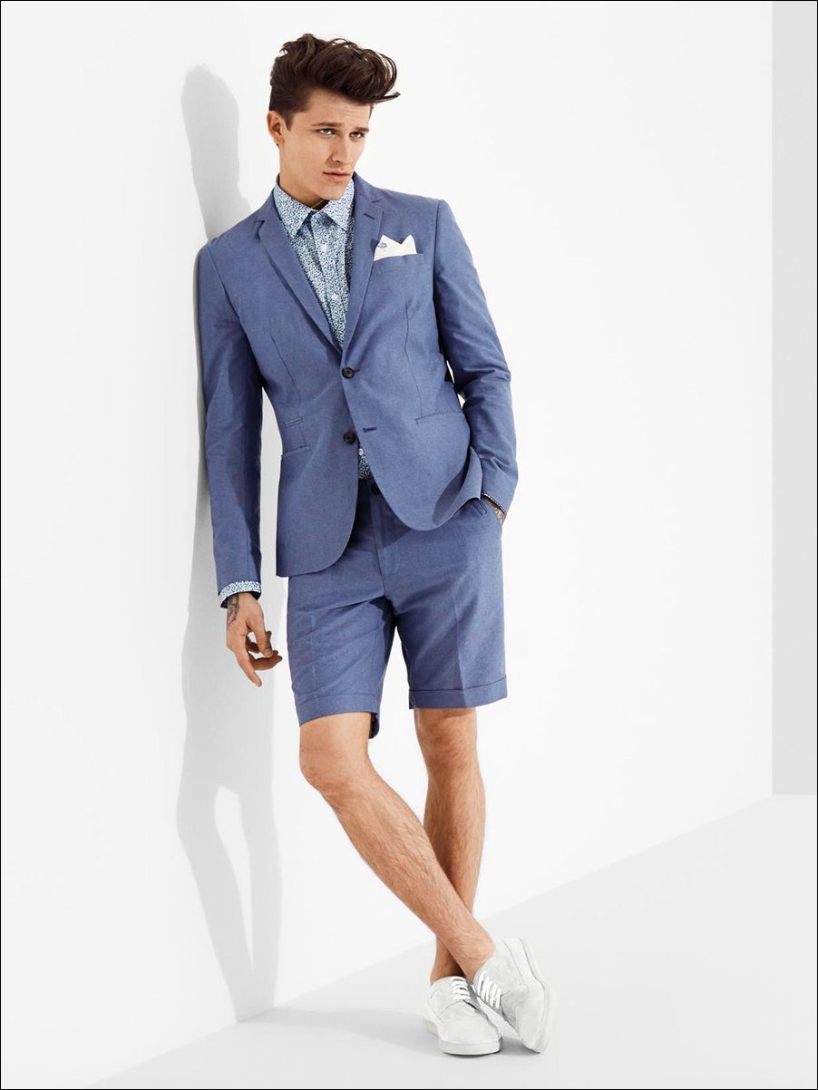 Designer Short Suits For Men Slim Fit