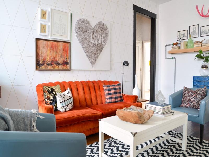 Eclectic Bright Colors for Living Room
