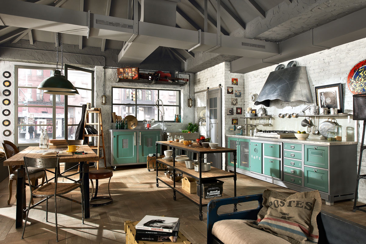 Eclectic Rugged Kitchen by Marchi Cucine
