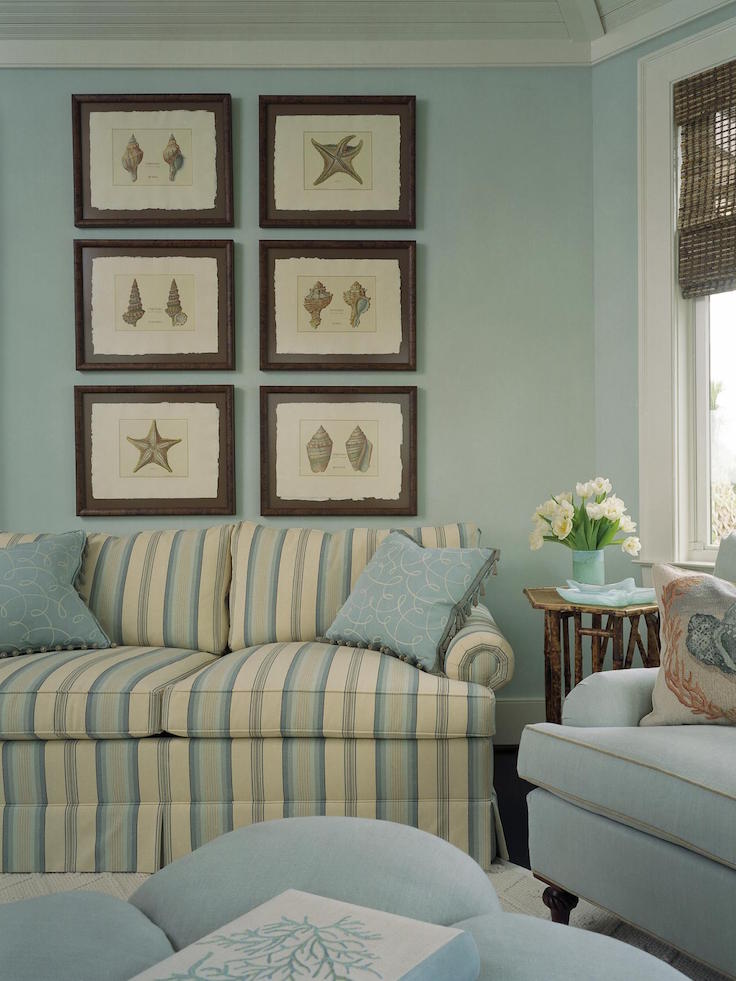 Greeley Blue Beach Inspired Living Room