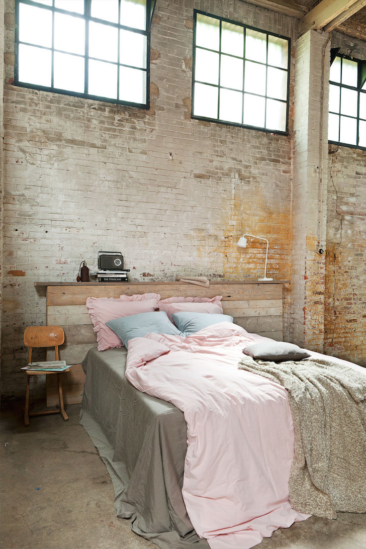 Industrial styled bedroom