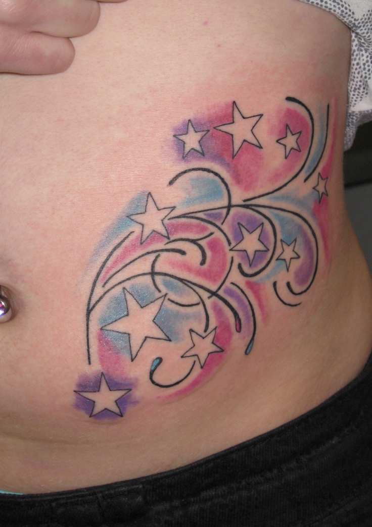 Irish Street Tattoo Stars stomach
