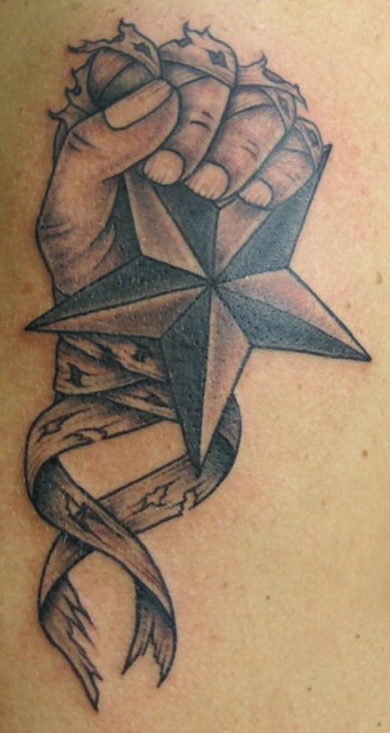 MMA Nautical Star Tattoo