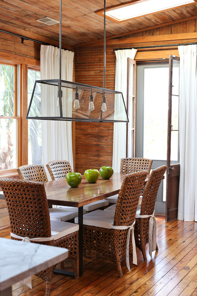Magnificent-Wicker-Chairs-home-interior-design-Beach-Style-Dining-Room-Charleston