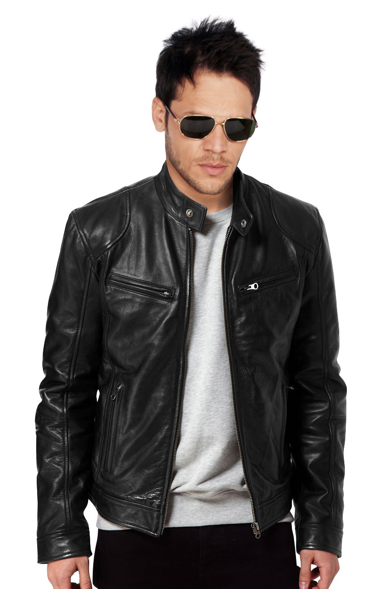 Mens Fitted Leather Jackets For Men