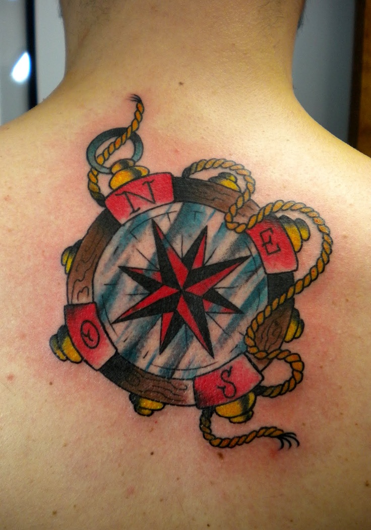 Old school nautical star tattoo