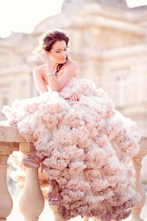 Pastel wedding gown inspiration