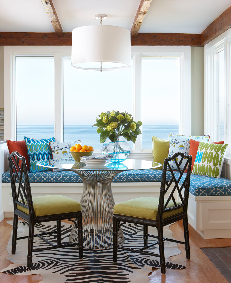 Pretty-Bamboo-Chairs-home-interior-design-Beach-Style-Dining-Room-Boston