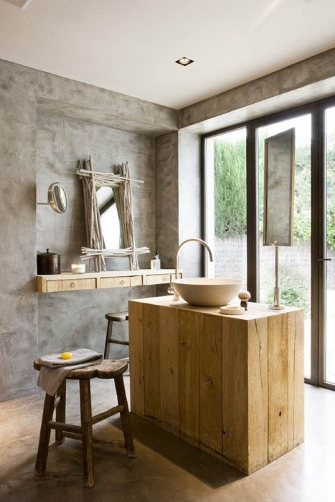 Rustic Bathroom Designs With modern elements