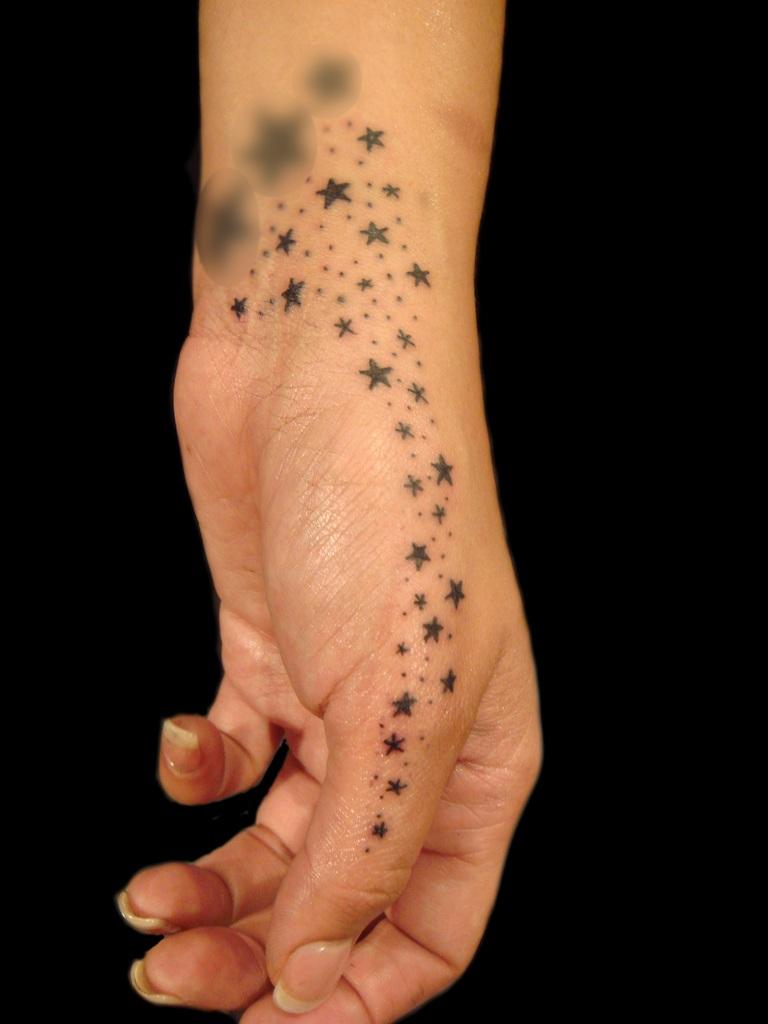 Star Tattoo On Hand For Girls