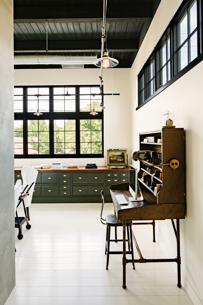 Stunning-Schoolhouse-Electric-decorating-ideas-for-Home-Office-Industrial-design-ideas-with-Stunning-black-trim-clerestory