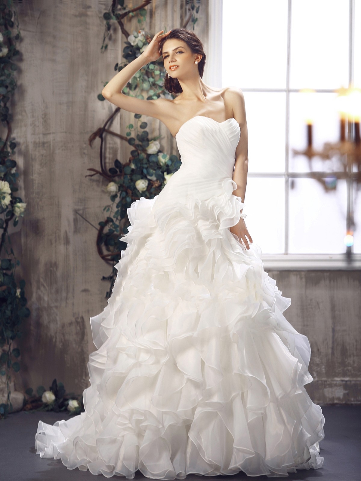 Style Ruched Ball Gown Wedding Dresses