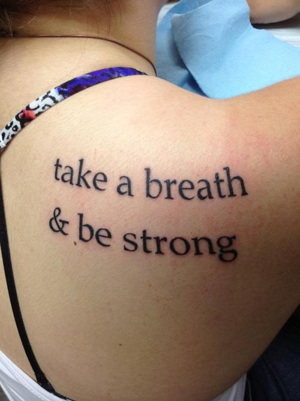 Take a breath & be strong