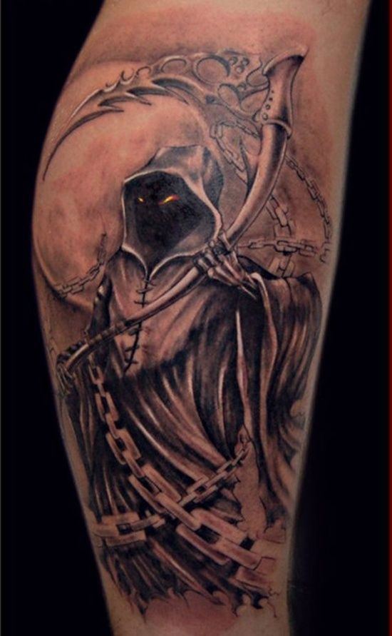 The Cool Grim Reaper Tattoo Design And Meaning For Men