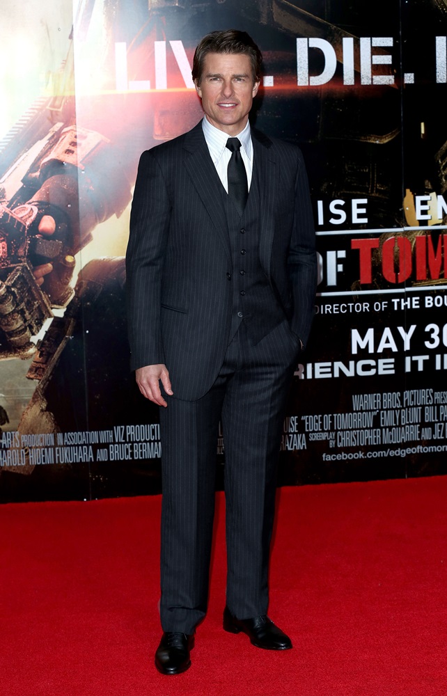 Tom Cruise in London in Giorgio Armani