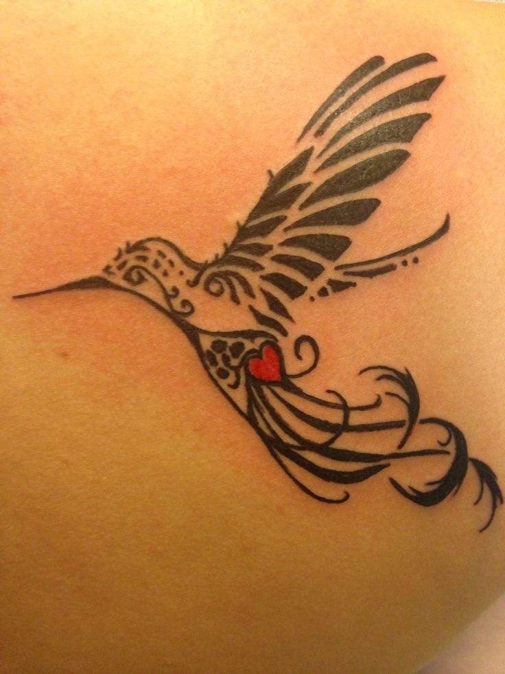 Tribal Humming Bird tattoo