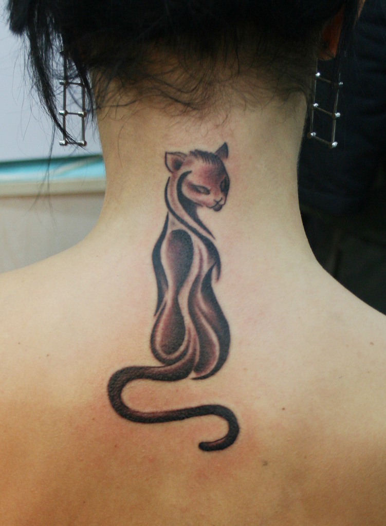 best cat neck tattoos