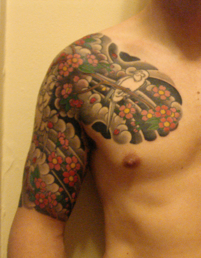cherry blossom color t tattoo