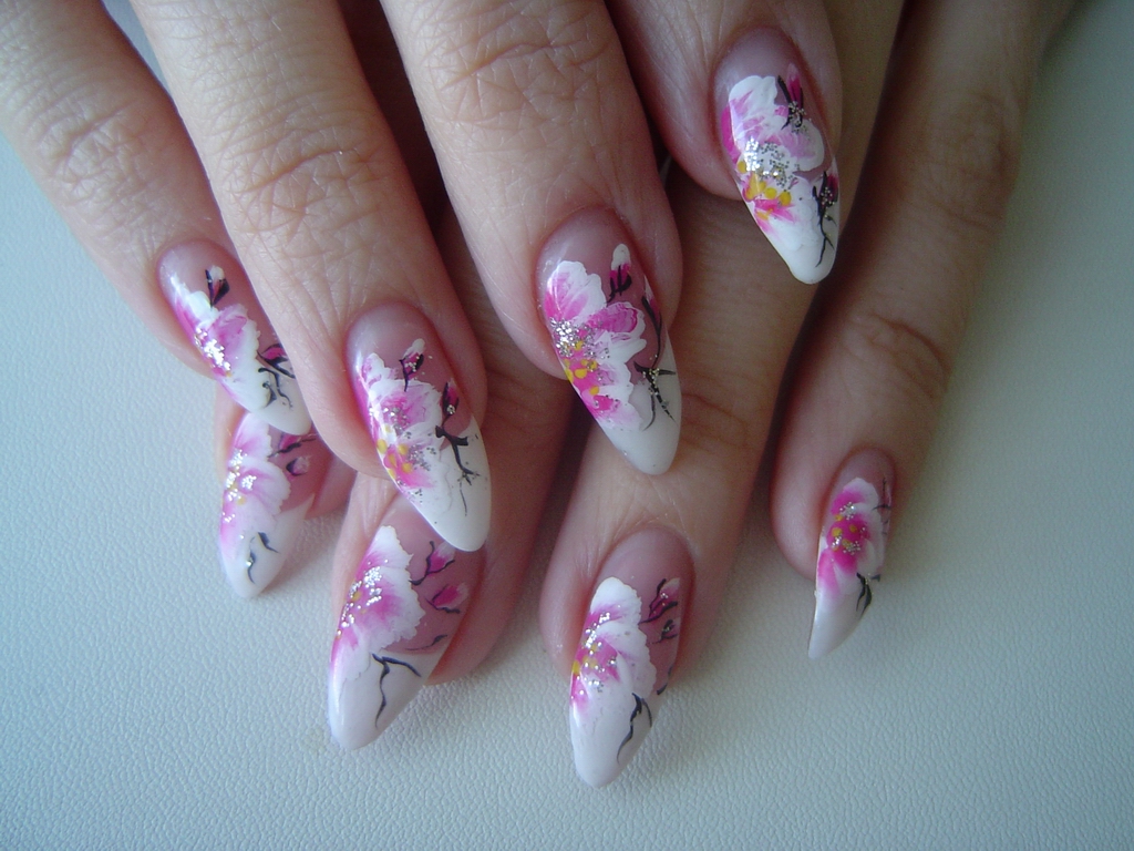 easy flower nail art design ideas