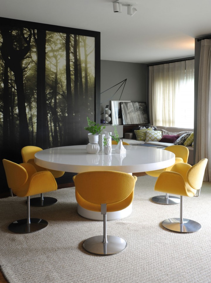 marvellous modern dining rooms design ideas with contemporary white round solid dining table
