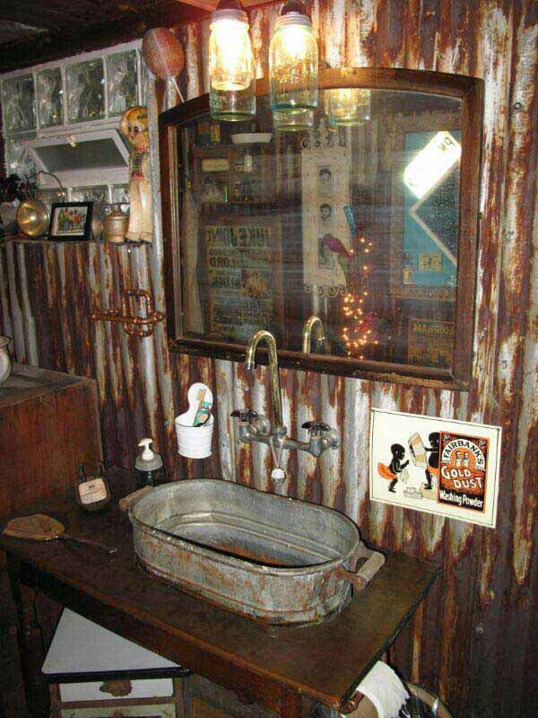 rustic bathroom
