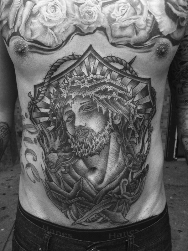 stomach-tattoo-jesus