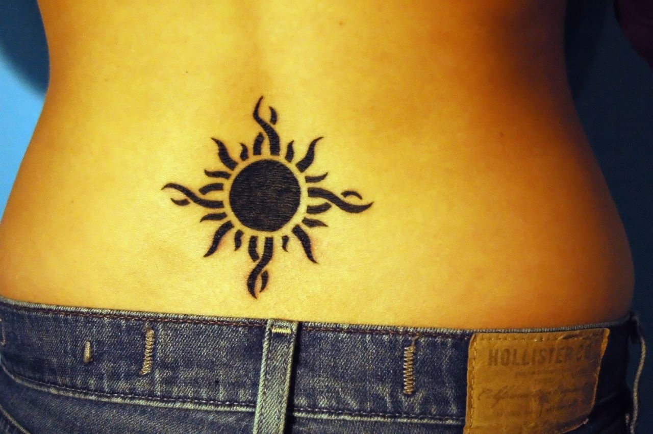 very beautiful sun tattoo