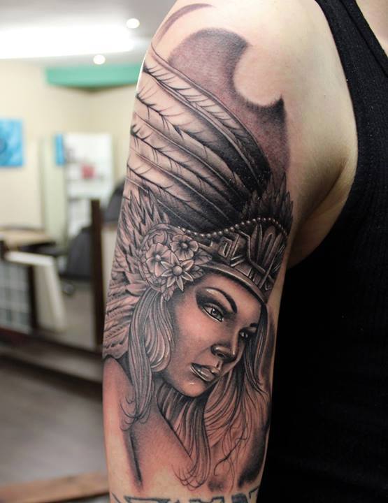 Aztec woman by Emilio Winter