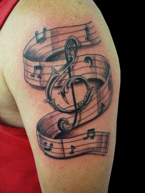Beautiful Music Tattoo Designs for Women