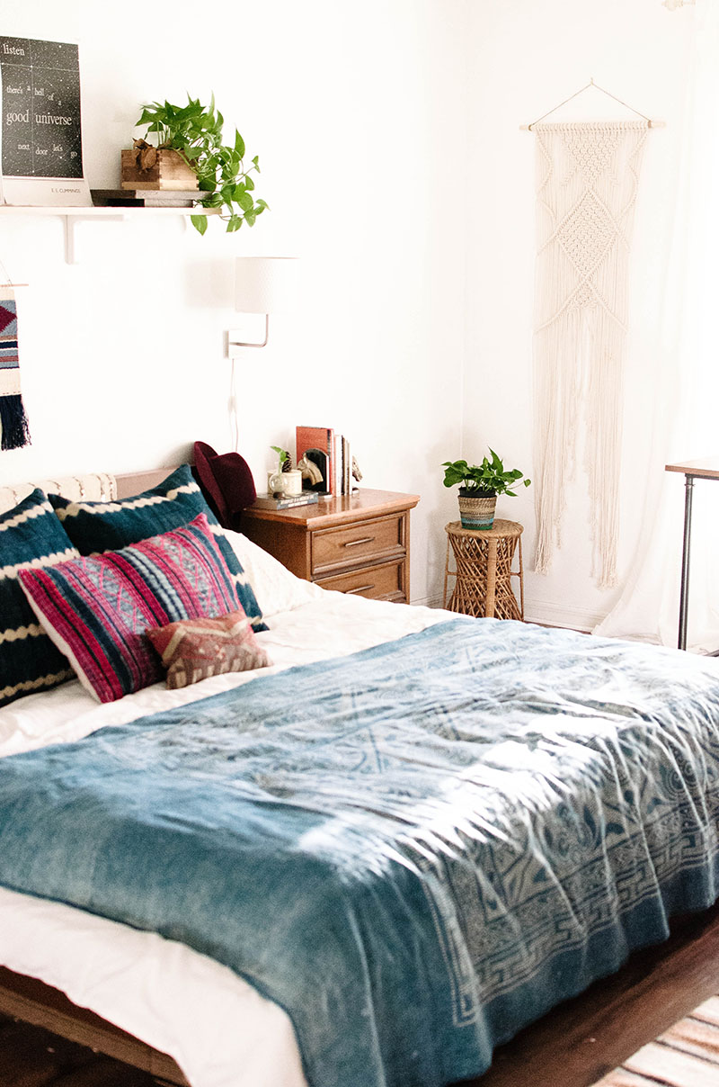 Bohemian Charm Meets Mid-Century Modern Bedroom