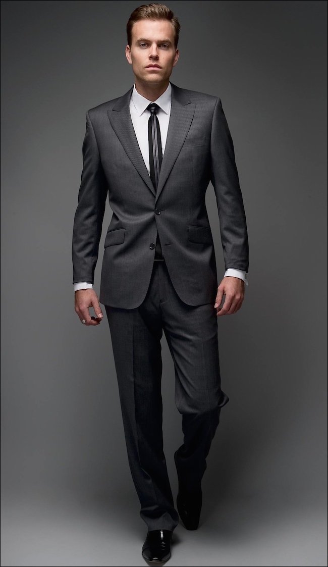 Dark Grey Suit with White Shirt