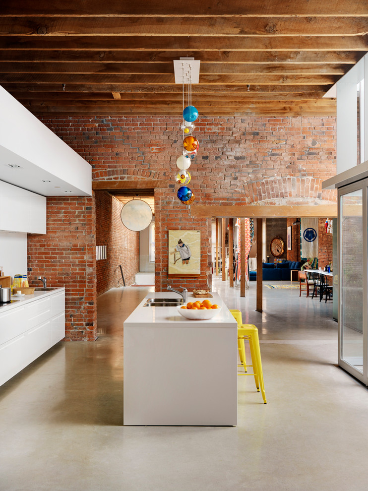 Decorative Kitchen Industrial design ideas for Brick Wall In Kitchen