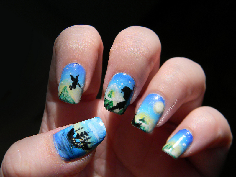 Disney Peter Pan Nail Art Manicure