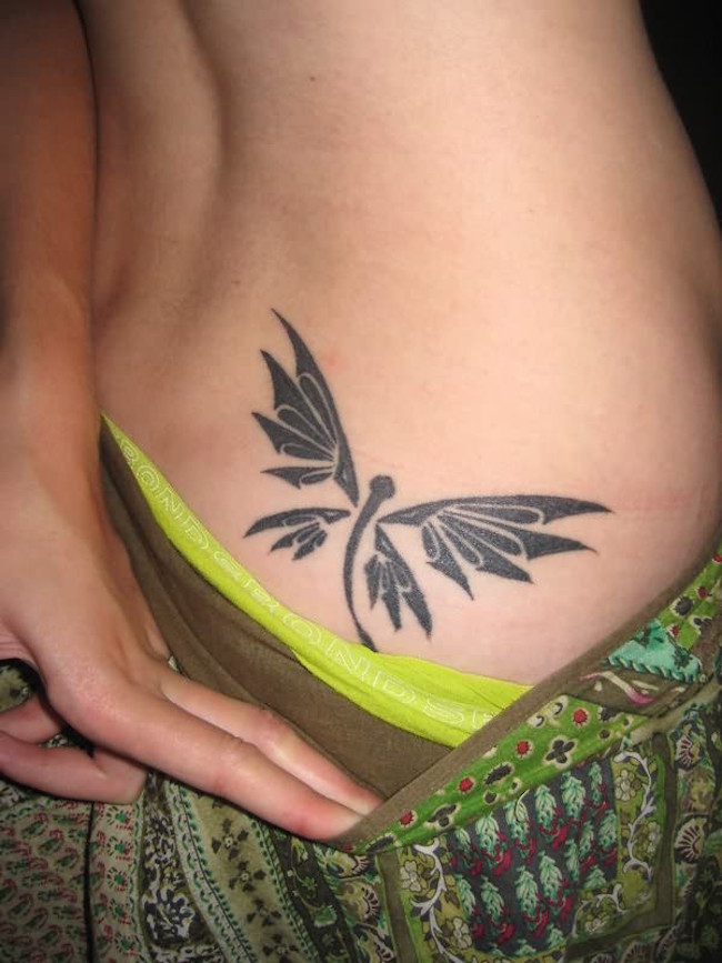 Dragonfly Tattoo On Lower Back