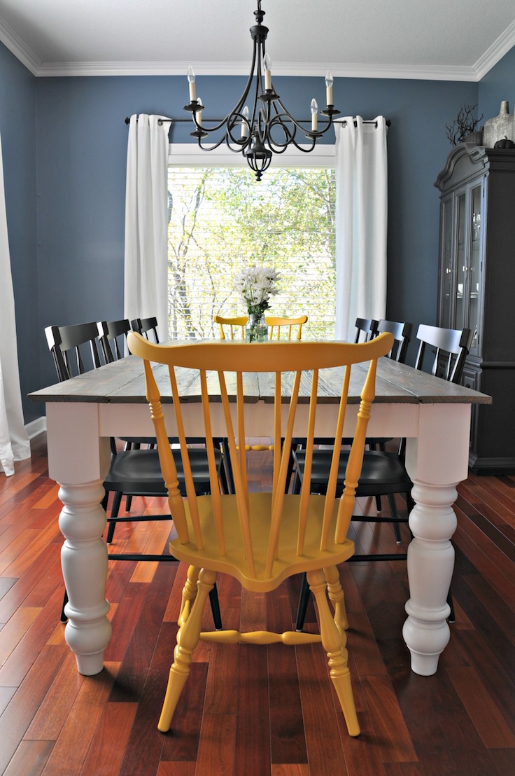 Heavenly Furniture For Dining Room Decoration With Rectangular Farmhouse Dining Table Along