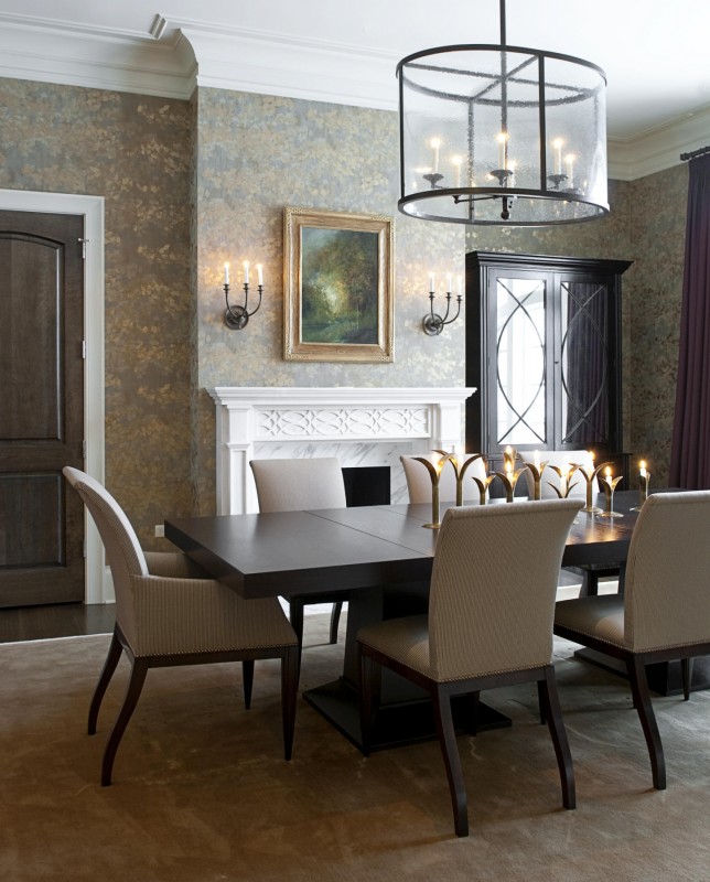 Modern Naperville Residence Rustic Dining Room Design by Marshall Morgan