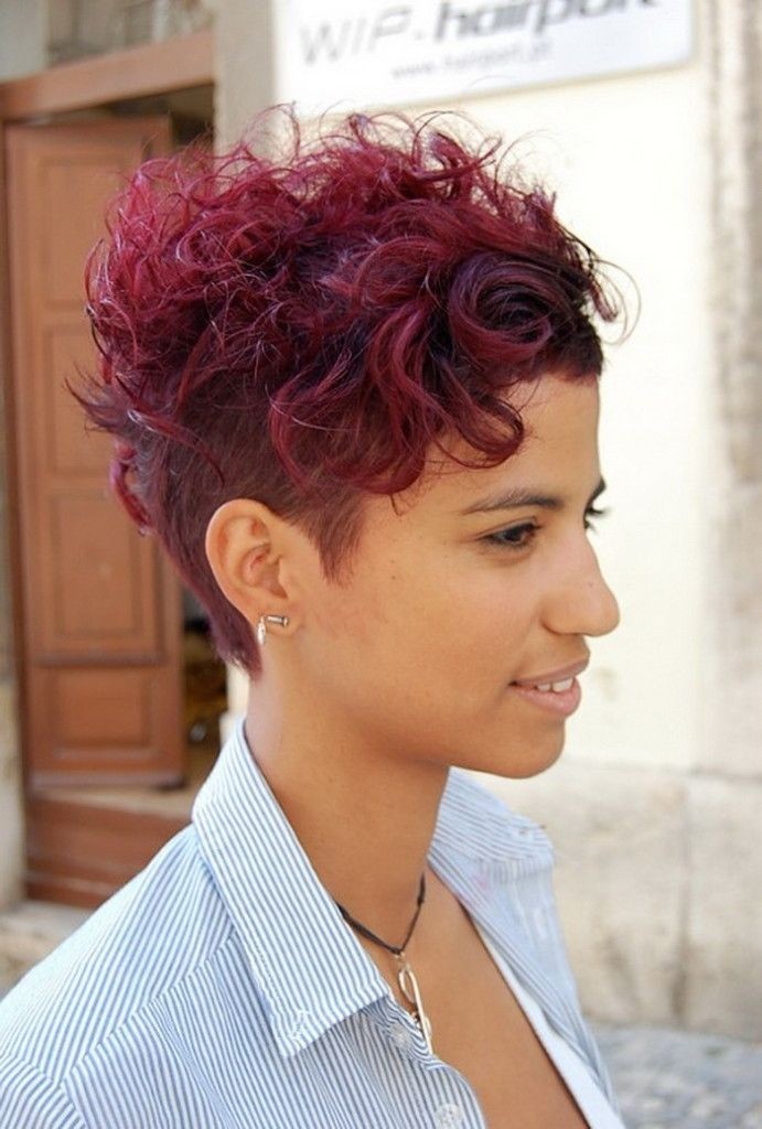 Trendy Shaved Haircut for Short Curly Hair