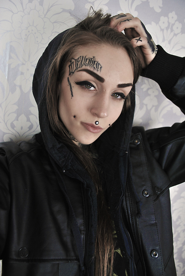black and grey tattoo face tattoo