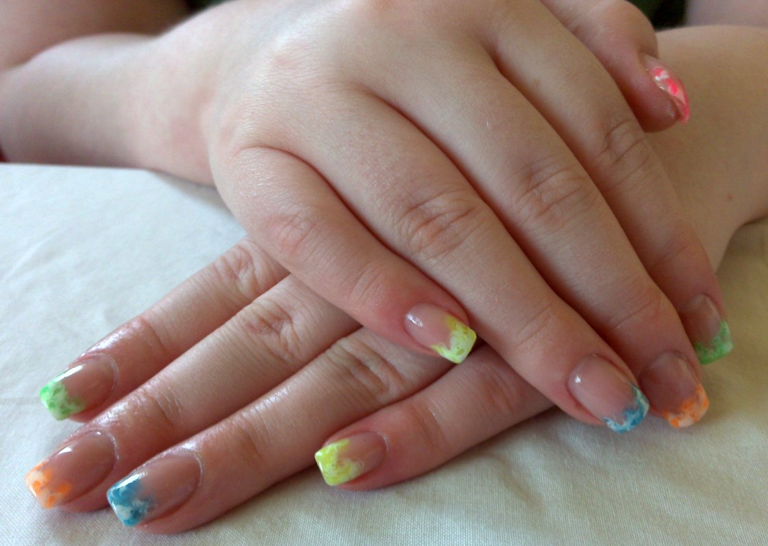 clear gel acrylic nails