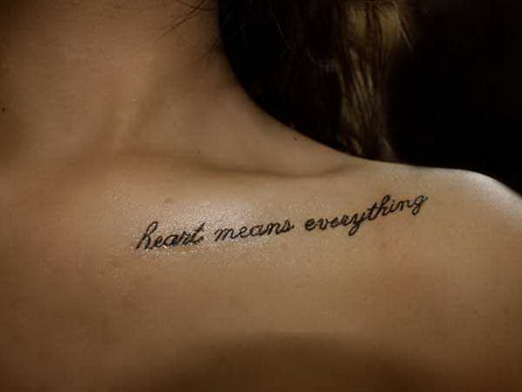 collar bone tattoo exciting quotes for girls