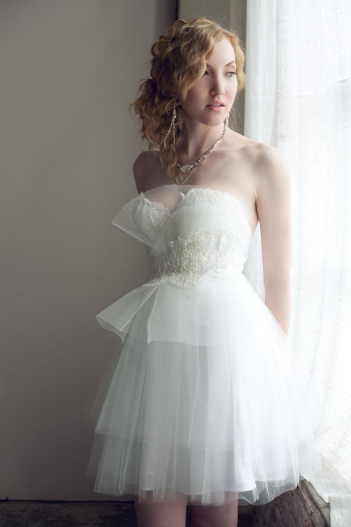handmade reception dress lace tulle