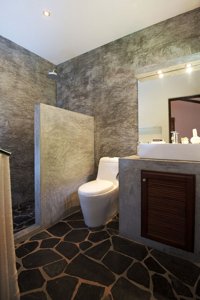 modern tropical villa bathroom