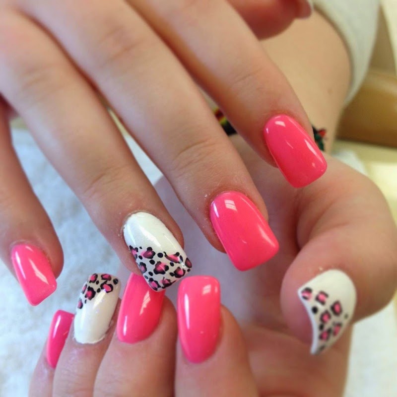pink Acrylic Nail Designs 2015