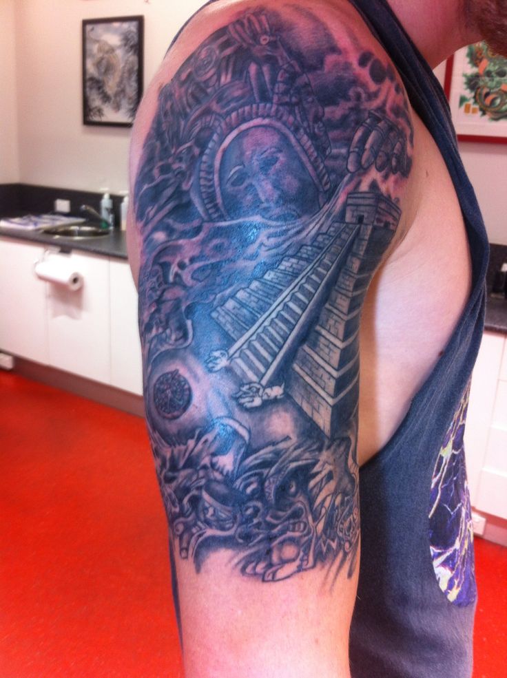 wicked sleeve aztec tattoo